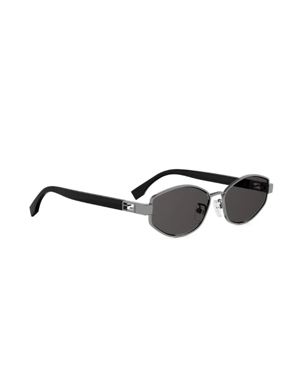 New FENDI Women's Sunglasses Metal Frame BAGUETTE FE40216U 14A 56 Silver